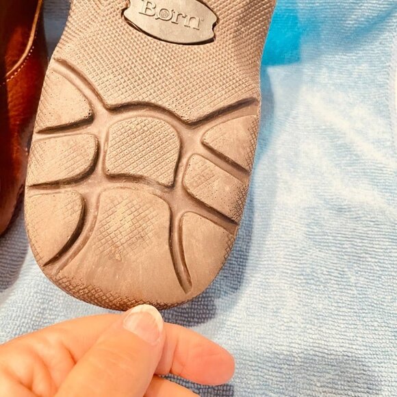 Born Y2K ‎ Womens Size 8M/W Leather Slip On Buckle Comfort Loafers Mules Clogs - Picture 13 of 16